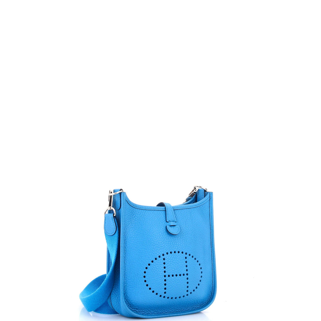 Shoulder Bag Evelyne III Amazone TPM Blue Clemence Leather