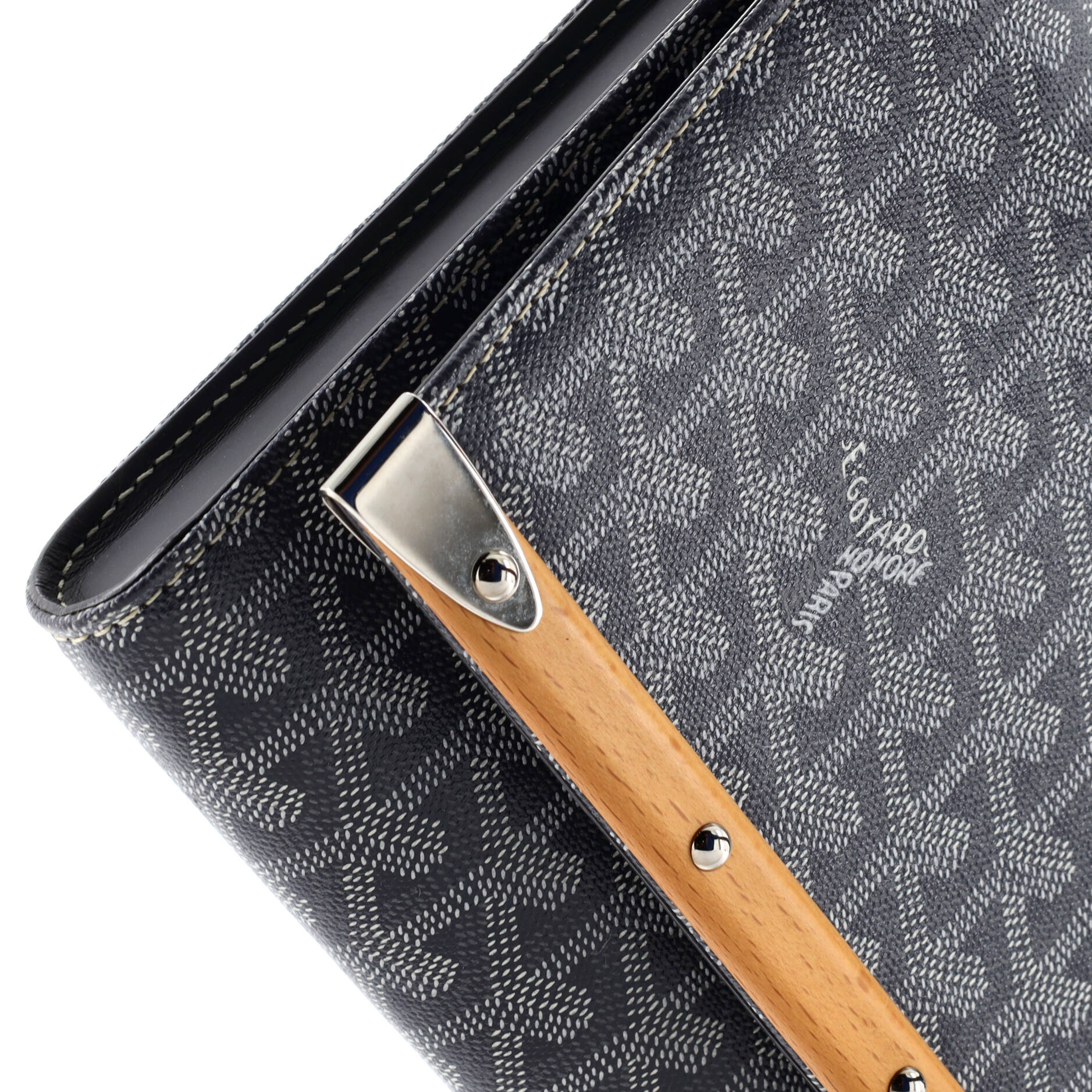 Clutch Monte Carlo Clutch MM Grey Goyardine Coated Canvas