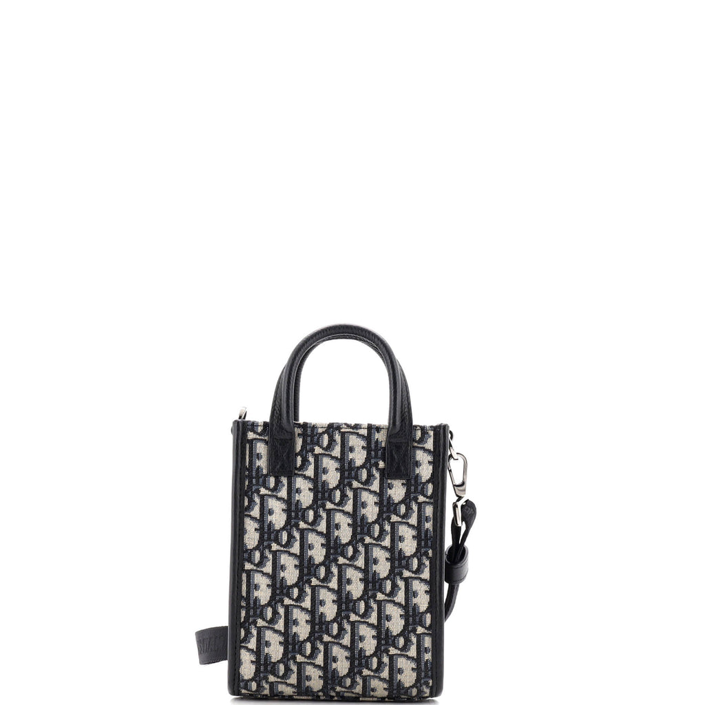 Shoulder Bag Safari North South Convertible Tote Mini Blue Diorissimo Oblique Canvas