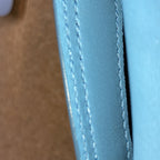 Shoulder Bag Ltd. Ed. Olympia Zip Chain Mini Blue Calfskin Leather