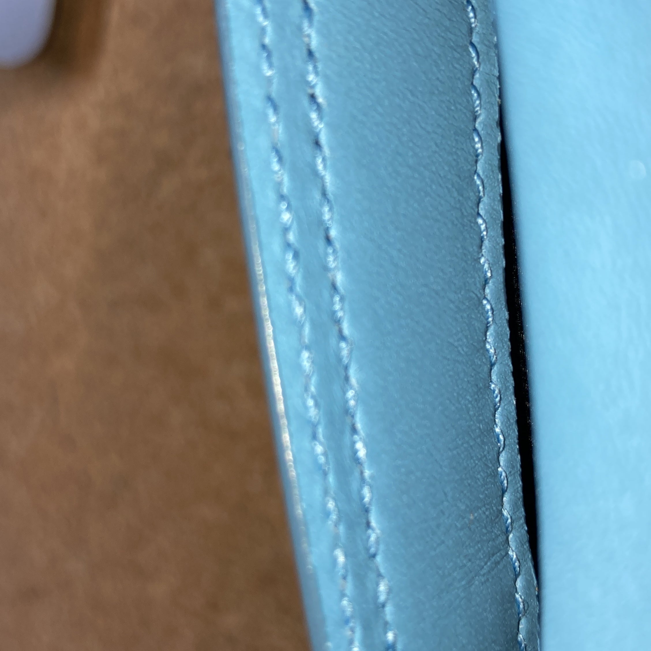Shoulder Bag Ltd. Ed. Olympia Zip Chain Mini Blue Calfskin Leather