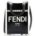 Shoulder Bag Sunshine Shopper Tote Mini Black Patent and Canvas Mini
