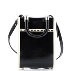 Shoulder Bag Sunshine Shopper Tote Mini Black Patent and Canvas Mini