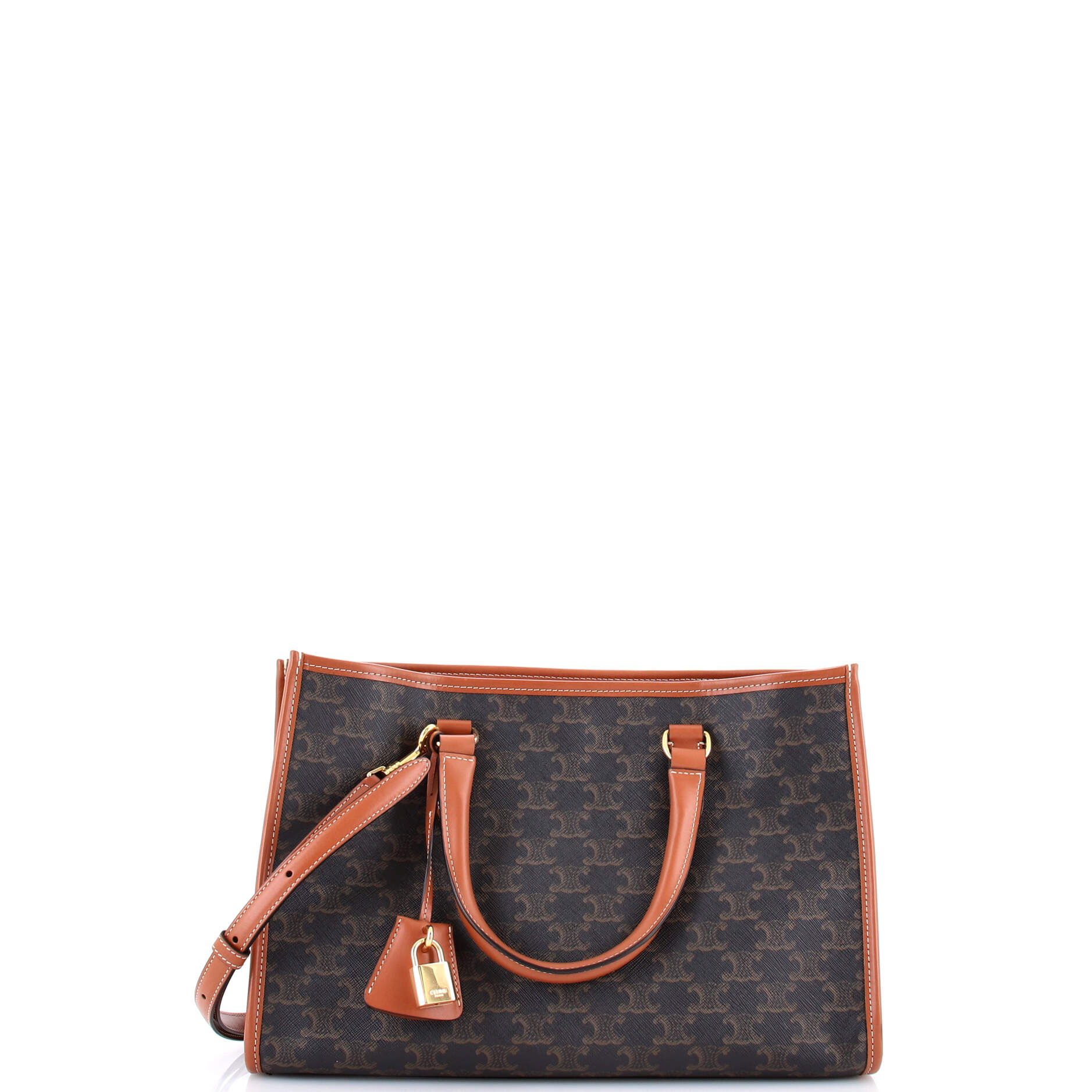 Handbag Horizontal Cabas Tote Mini Brown Triomphe Macadam Coated Canvas