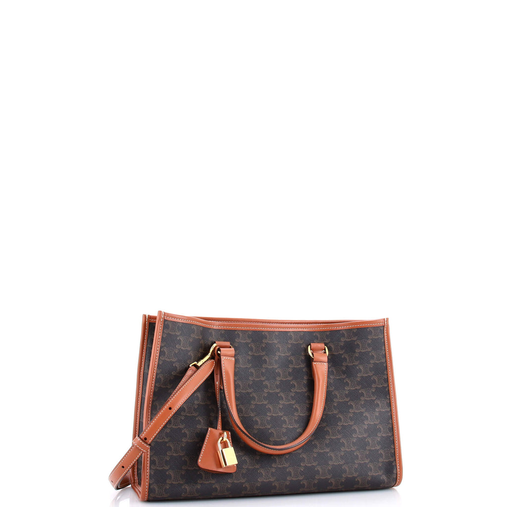 Handbag Horizontal Cabas Tote Mini Brown Triomphe Macadam Coated Canvas