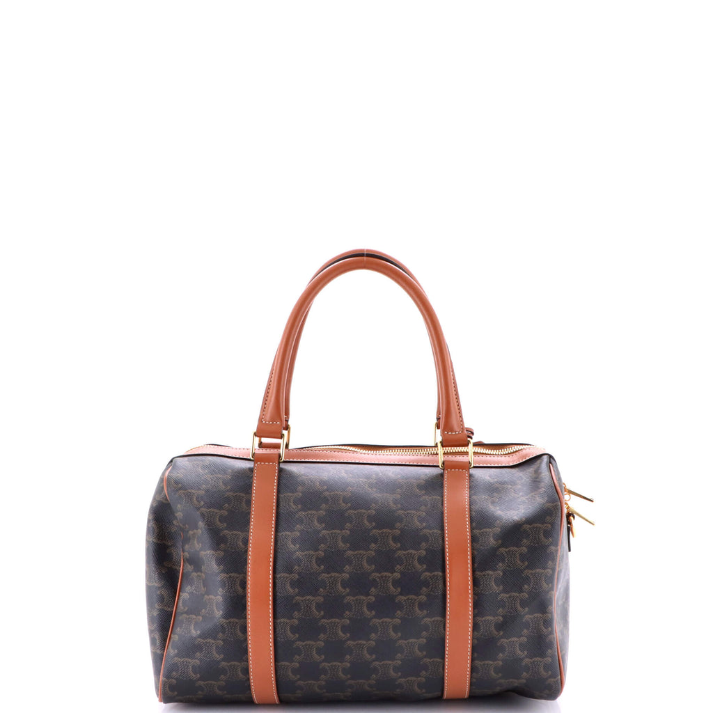 Travel Bag Boston Bag  Medium Medium Brown Triomphe Macadam Coated Canvas