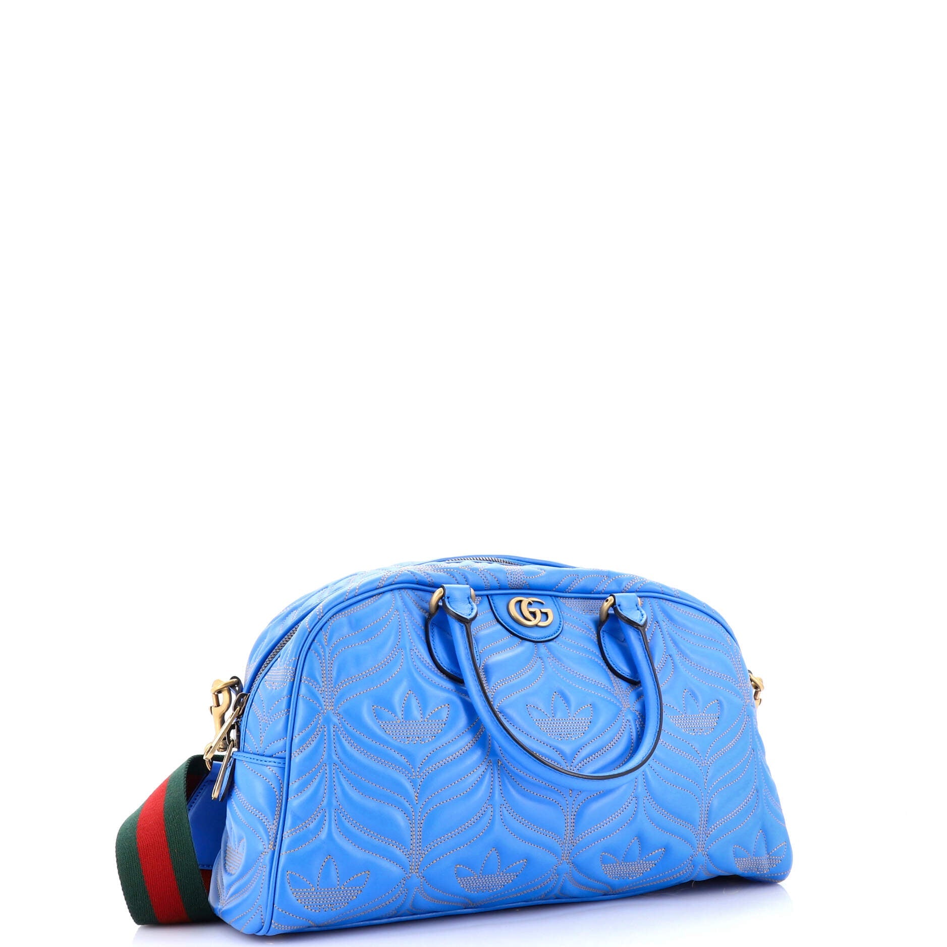 Shoulder Bag Ltd. Ed. Adidas Duffle Medium Blue Quilted Leather