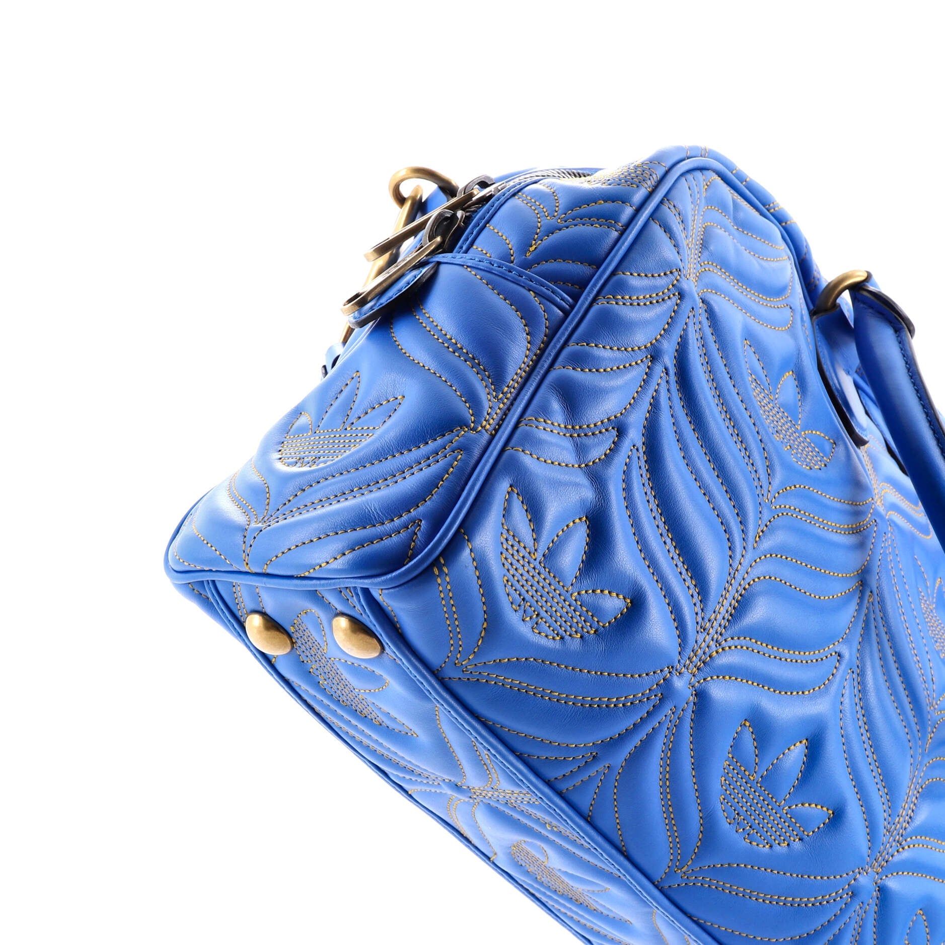 Shoulder Bag Ltd. Ed. Adidas Duffle Medium Blue Quilted Leather