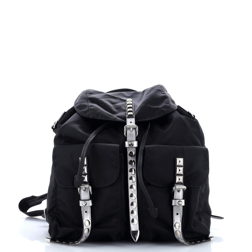 Backpack Studded Vela Backpack Black Tessuto Canvas