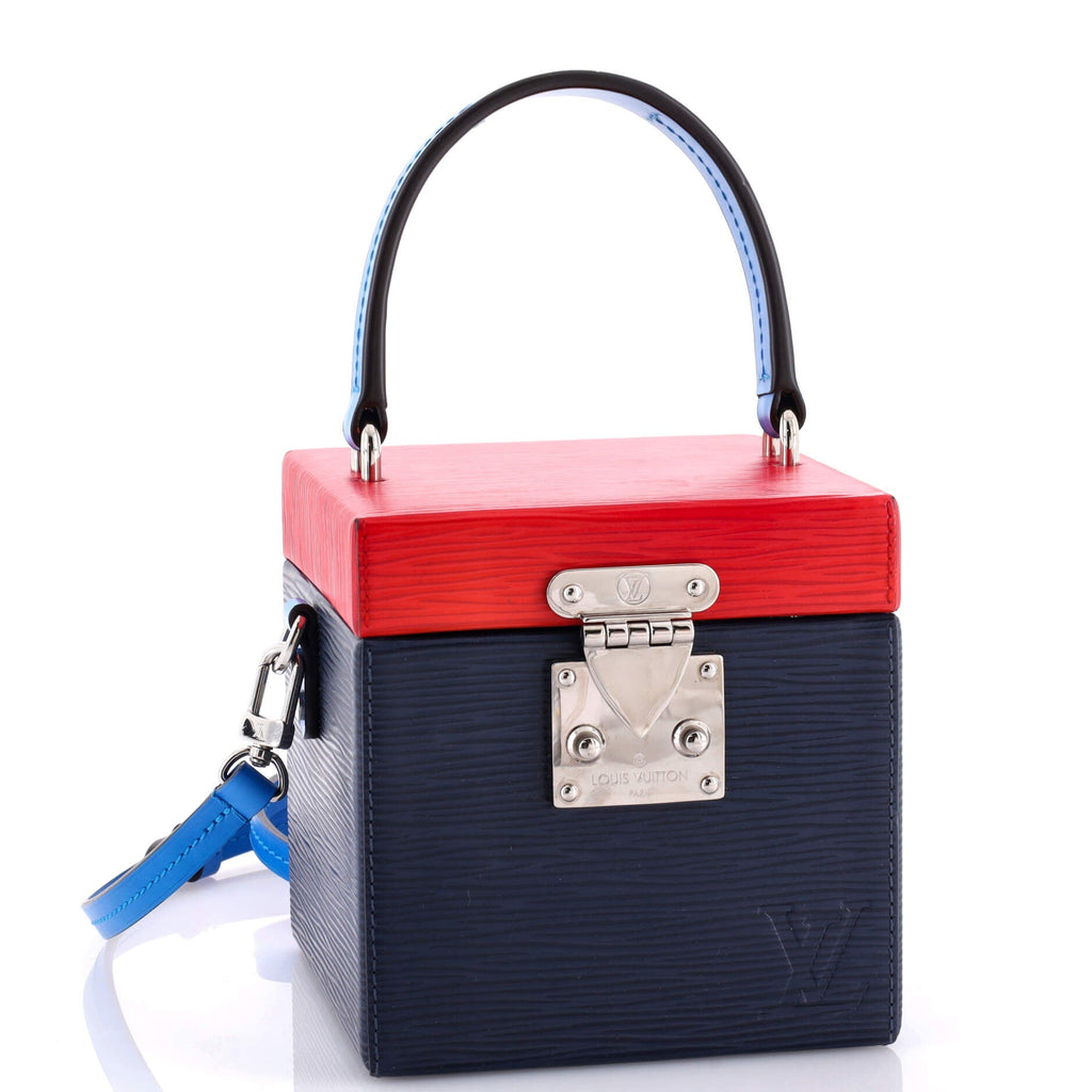 Handbag Bleeker Box NM Blue Epi