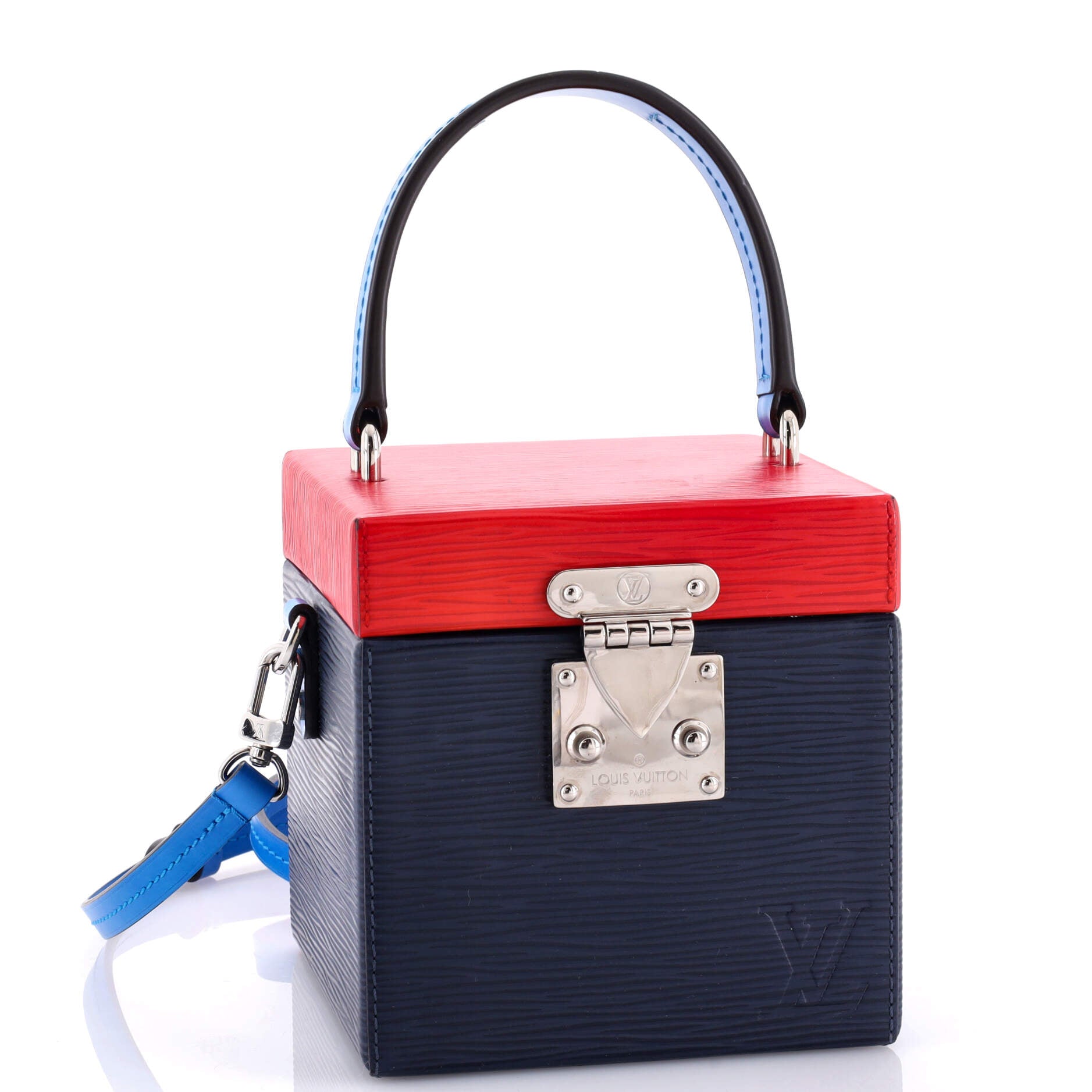 Handbag Bleeker Box NM Blue Epi