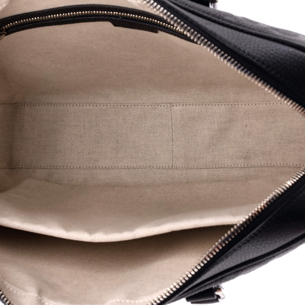 Briefcase Jumbo GG Convertible Briefcase Black Jumbo GG Embossed Leather