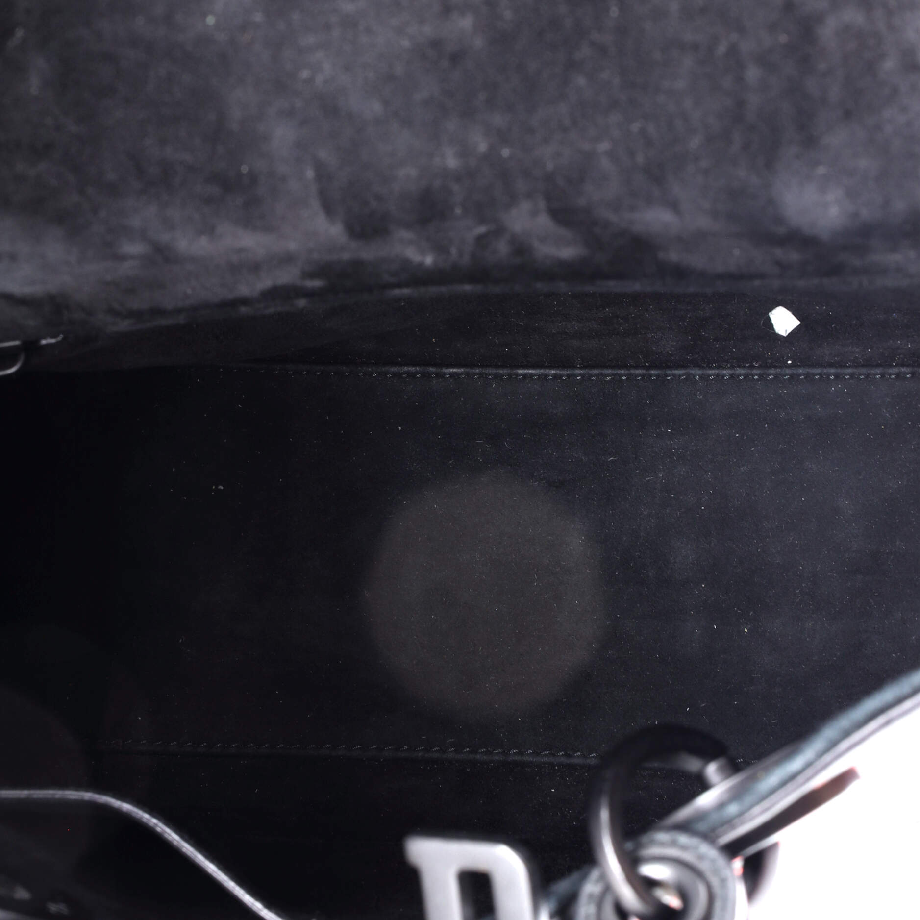 Handbag Ltd. Ed. Playing Cards Painted Lady Dior Medium Black Painted Calfskin Leather