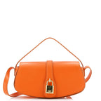 Shoulder Bag Tabou Clutch Crossbody Orange Calfskin Smooth Leather