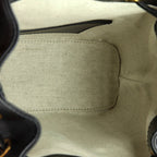 Backpack Bamboo Backpack Small Black Smooth Calfskin Leather
