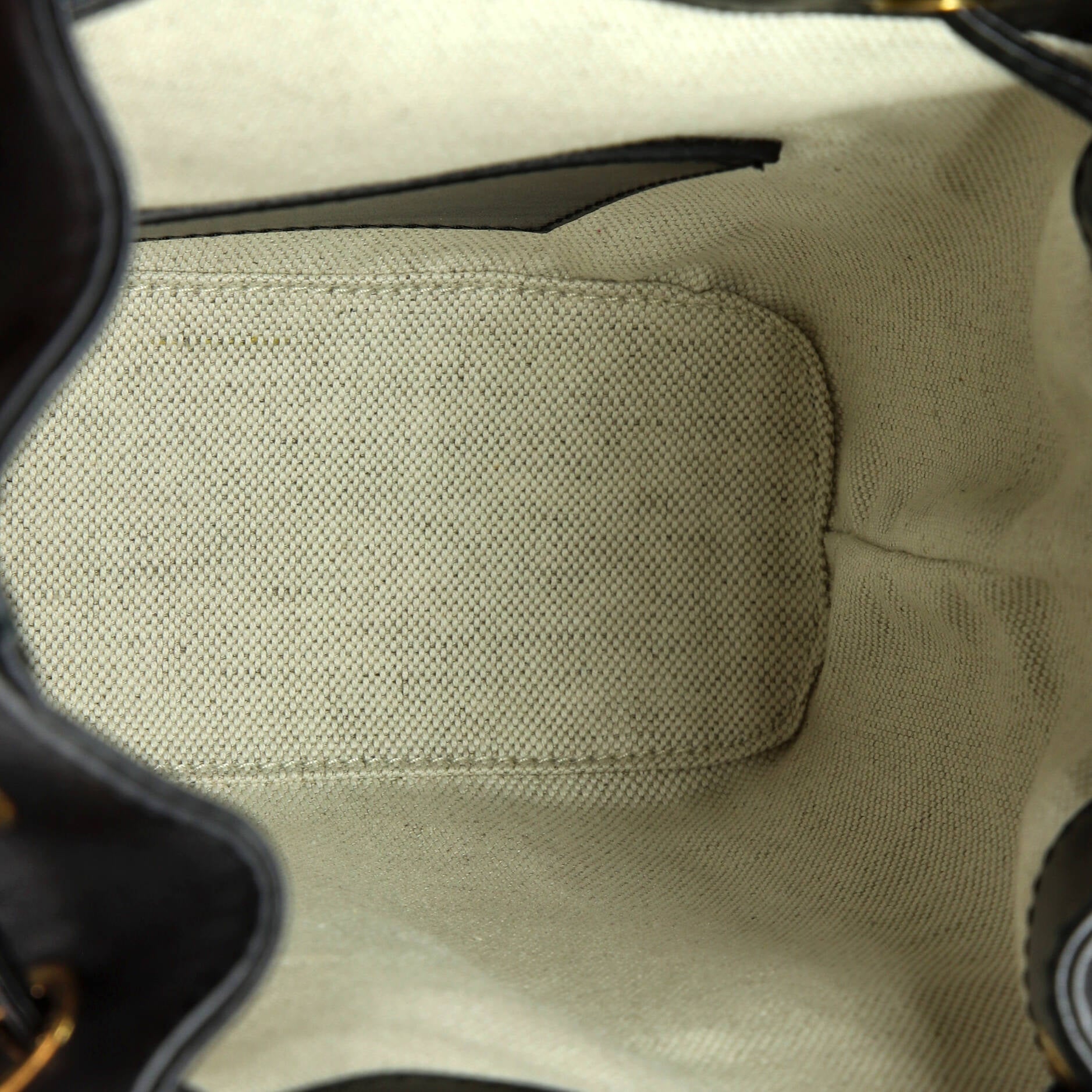 Backpack Bamboo Backpack Small Black Smooth Calfskin Leather