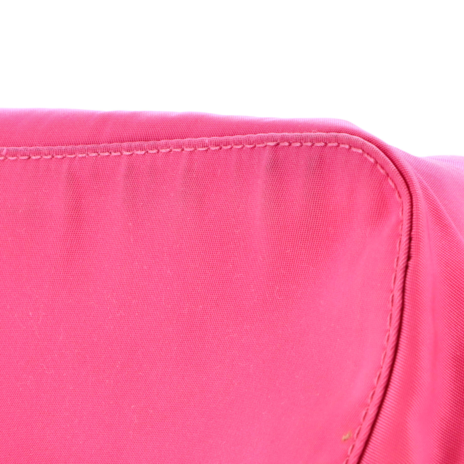 Backpack Double Front Pocket Backpack Small Pink Nylon Canvas