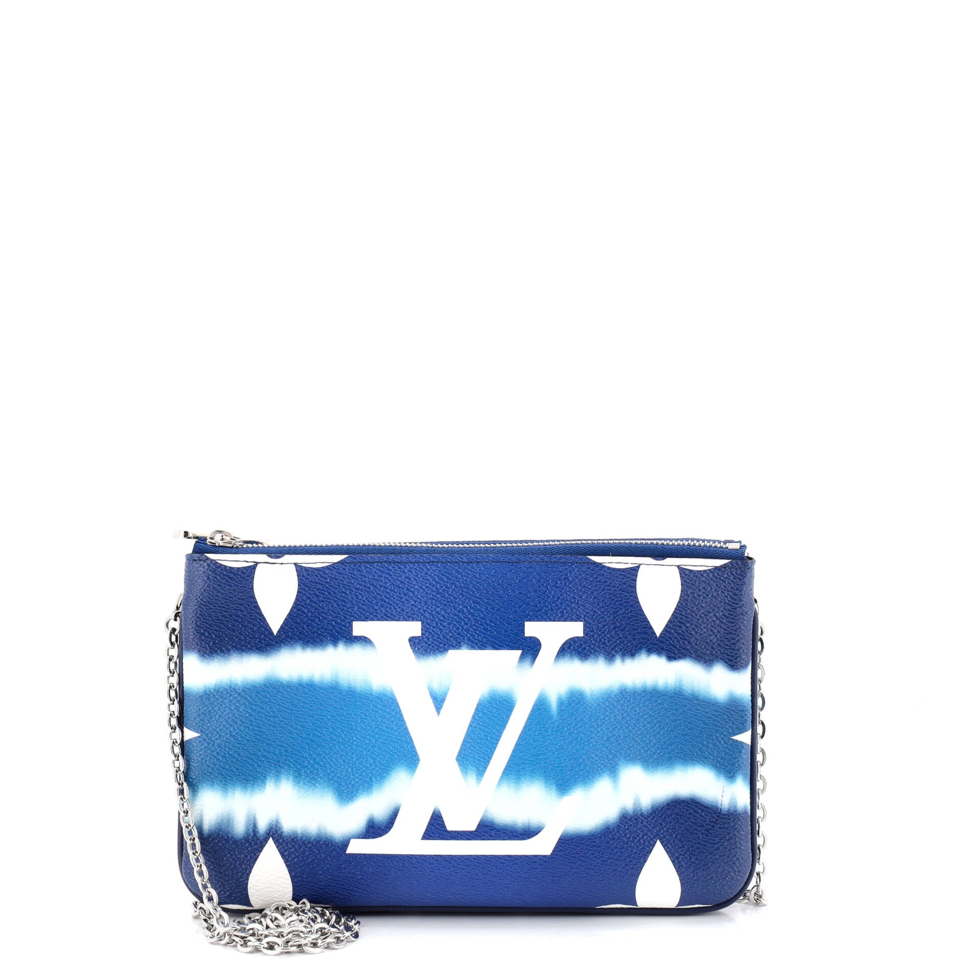 Shoulder Bag Ltd. Ed. Escale Double Zip Pochette Blue Monogram Escale Giant