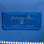 Shoulder Bag Classic Chain Vanity Case Mini Blue Raffia/Jute Canvas