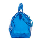Travel Bag Ltd. Ed. Virgil Abloh Keepall Monogram Prism 50 Blue Monogram Embossed PVC
