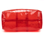 Travel Bag Ltd. Ed. Virgil Abloh Keepall Monogram Prism 50 Red Monogram Embossed PVC