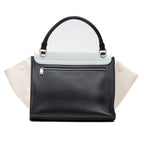 Shoulder Bag Trapeze Blue Smooth Leather