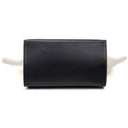 Shoulder Bag Trapeze Blue Smooth Leather