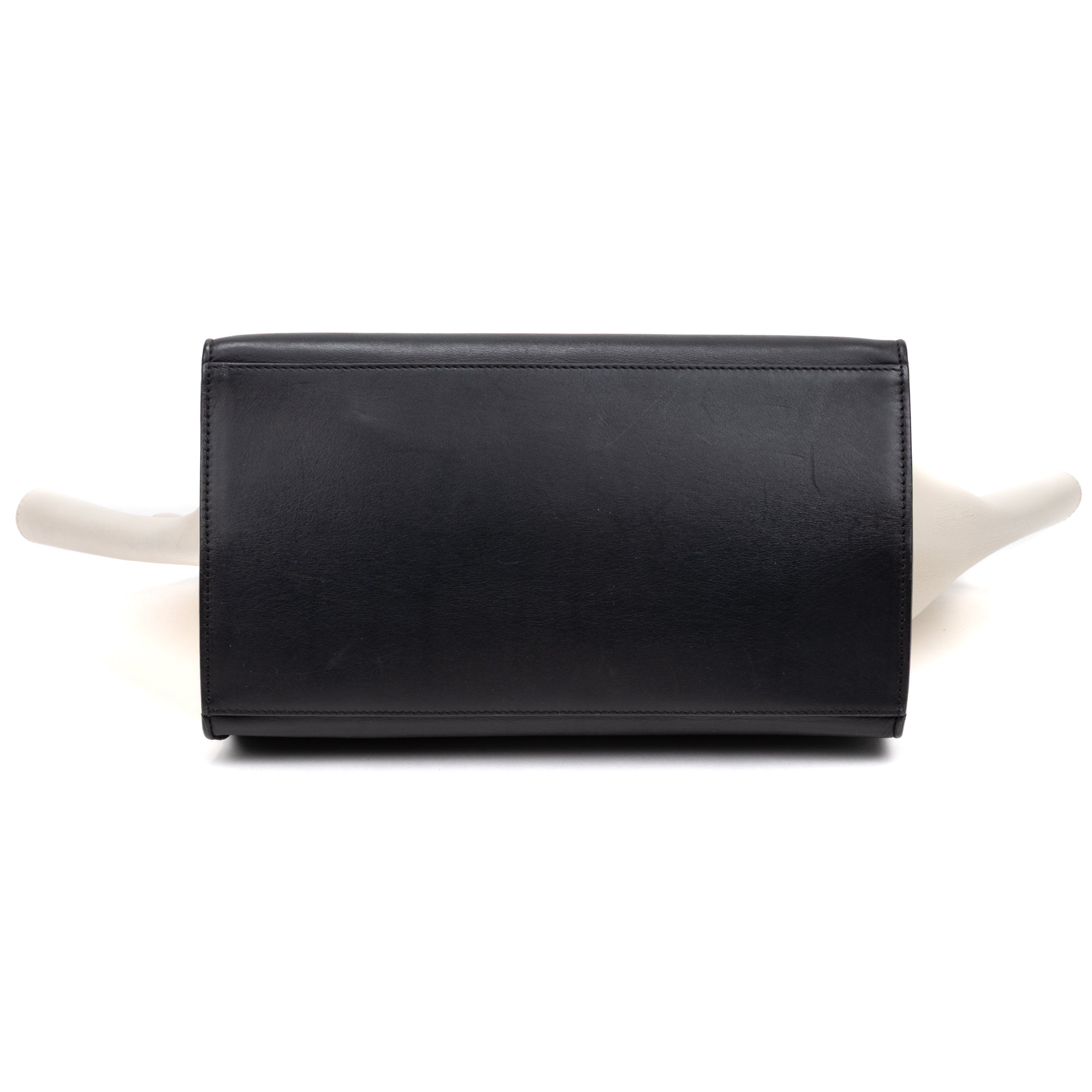 Shoulder Bag Trapeze Blue Smooth Leather