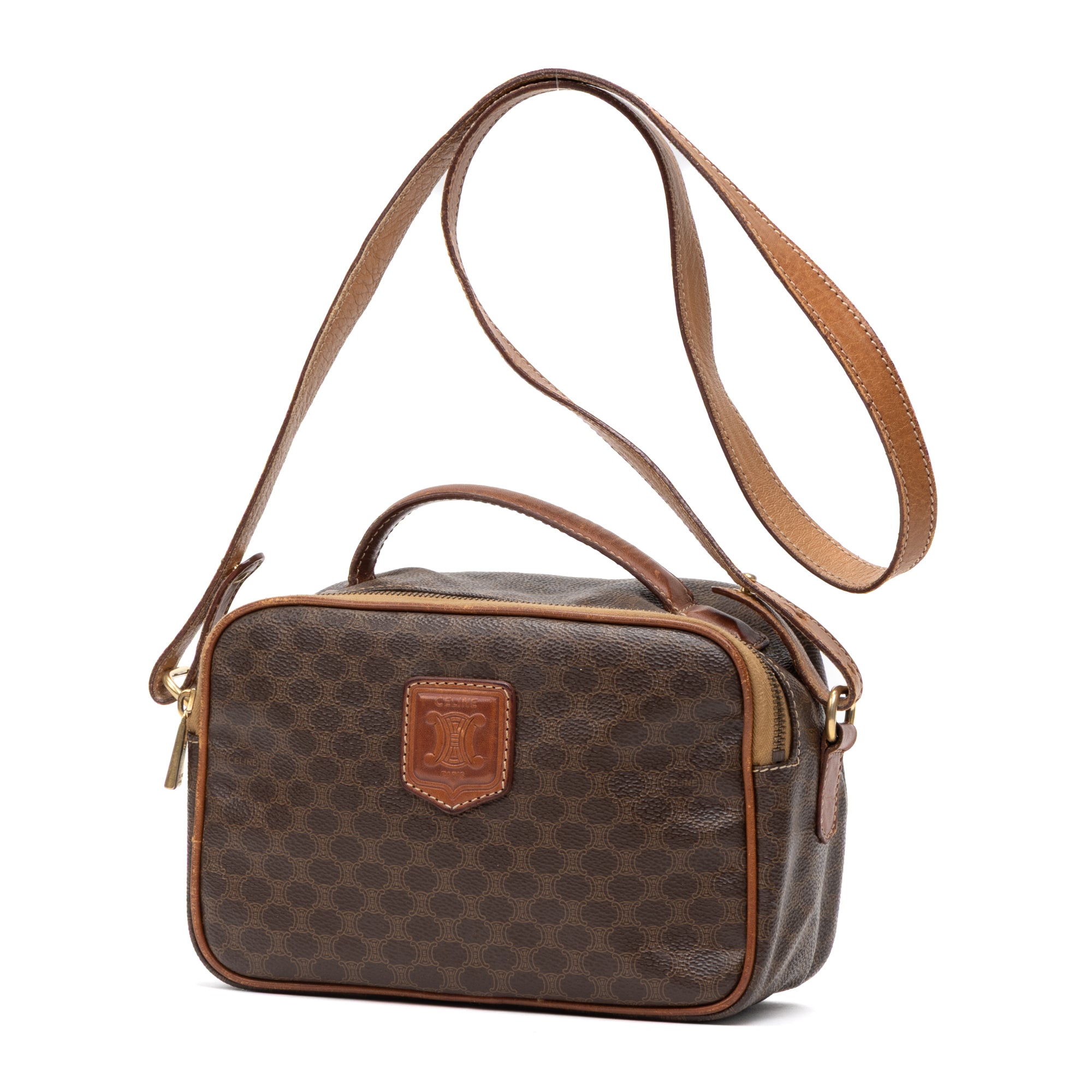 Crossbody Triomphe Camera Brown Macadam Canvas