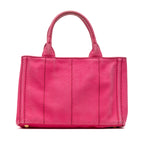 Handbag Canapa Tote Small Pink Logo Print Canvas