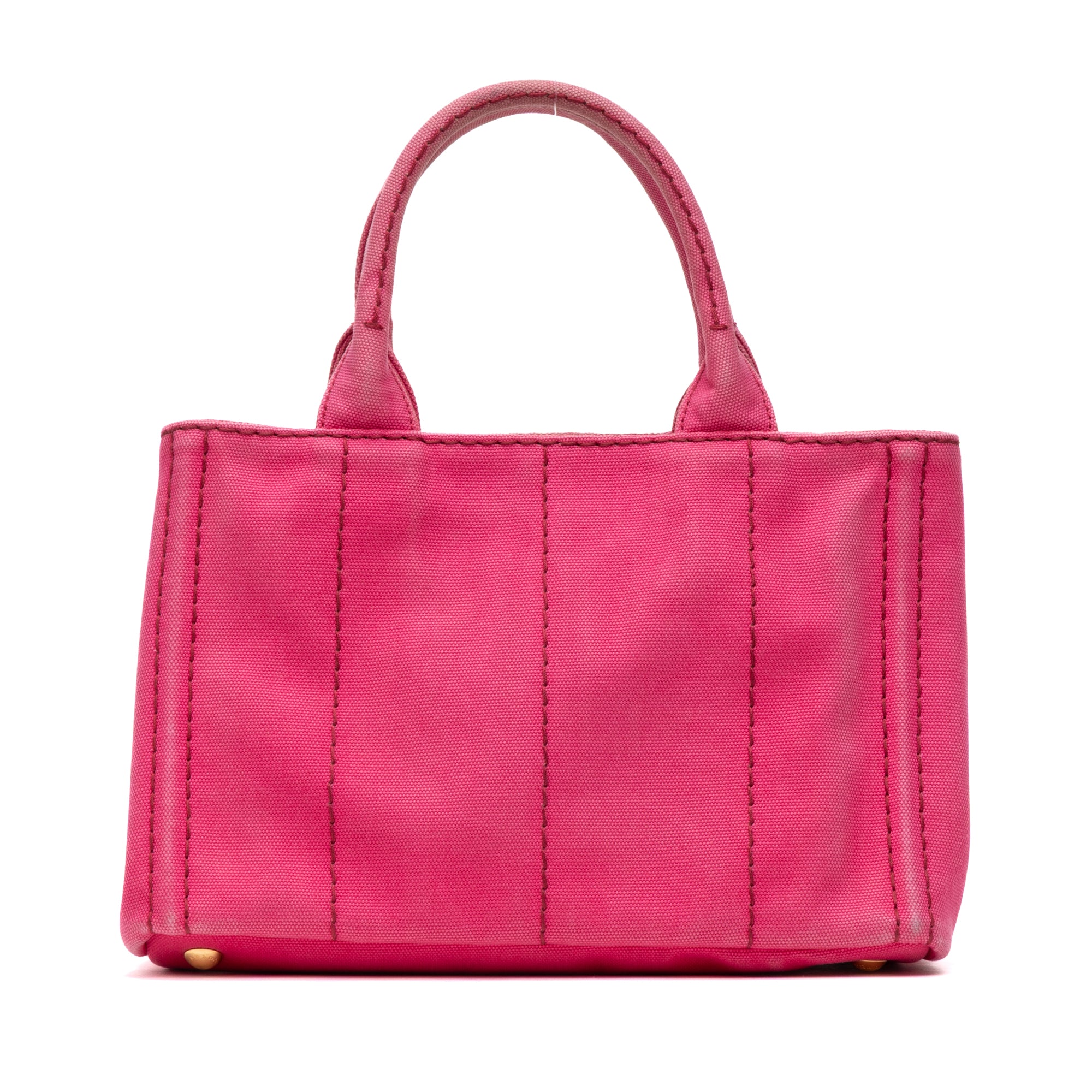 Handbag Canapa Tote Small Pink Logo Print Canvas