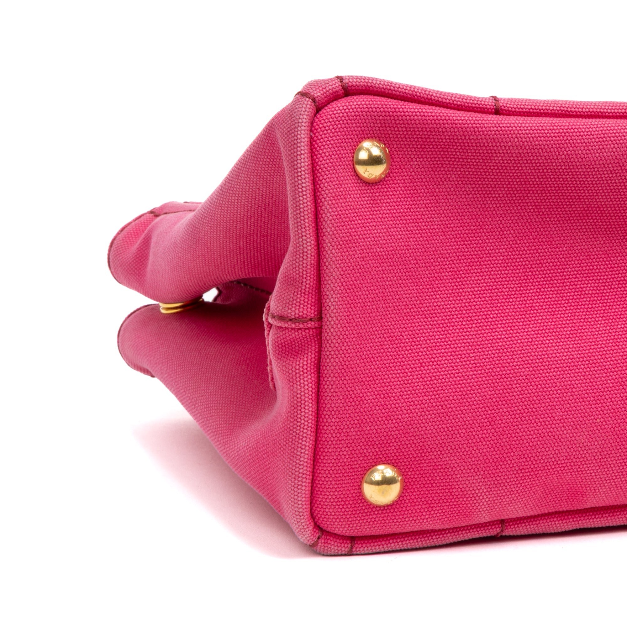 Handbag Canapa Tote Small Pink Logo Print Canvas