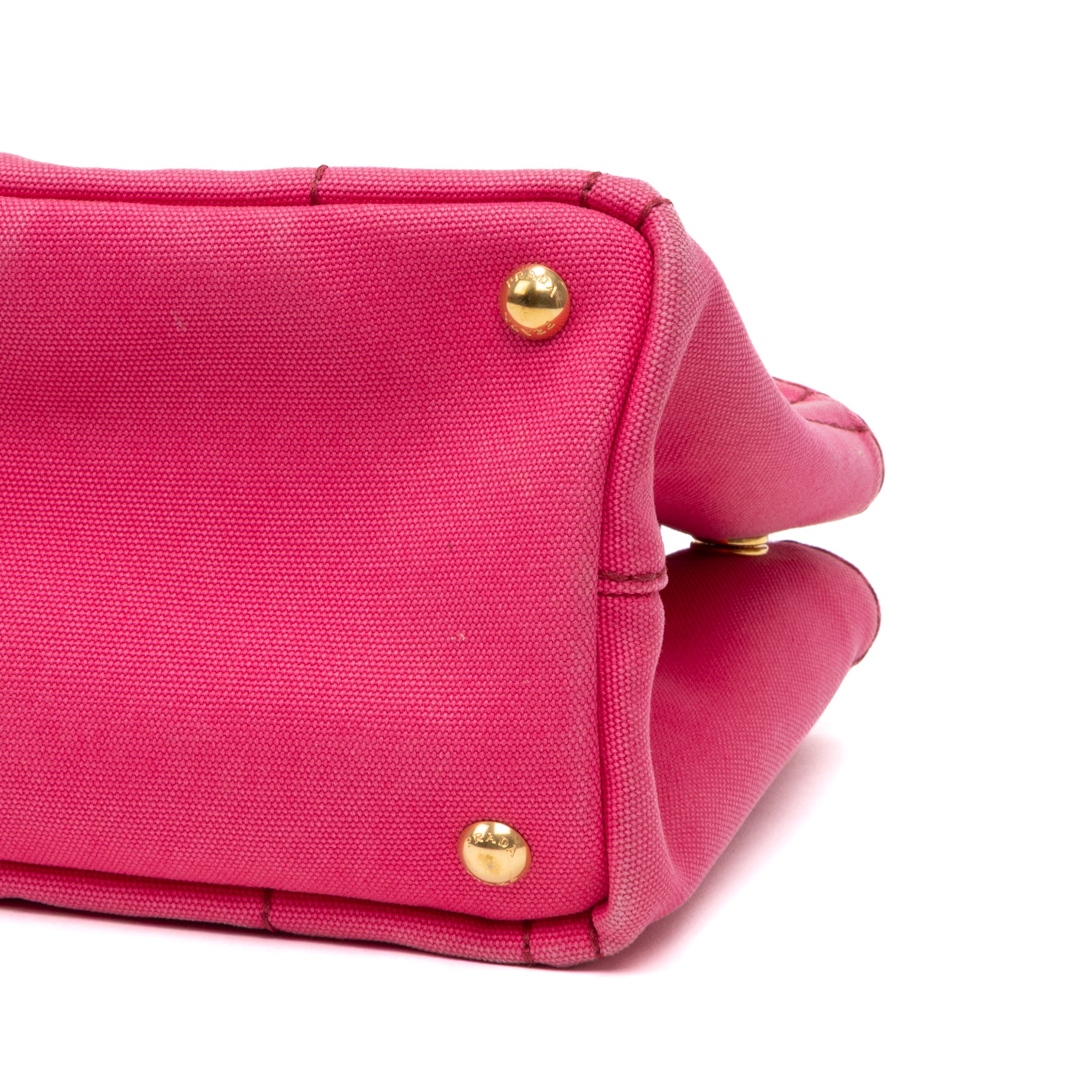 Handbag Canapa Tote Small Pink Logo Print Canvas