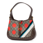 Handbag Jackie 1961 Hobo Brown Studded Printed Supreme Coated Canvas