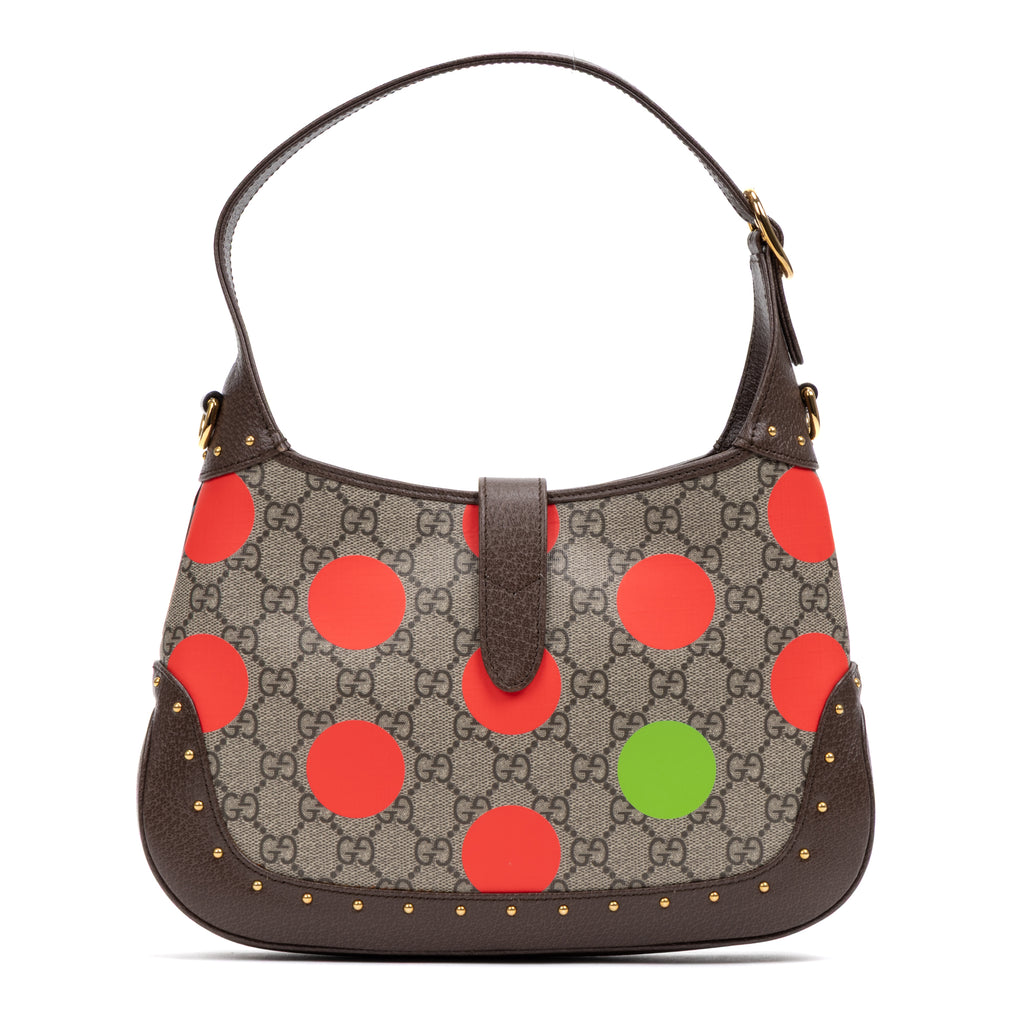 Handbag Jackie 1961 Hobo Brown Studded Printed Supreme Coated Canvas