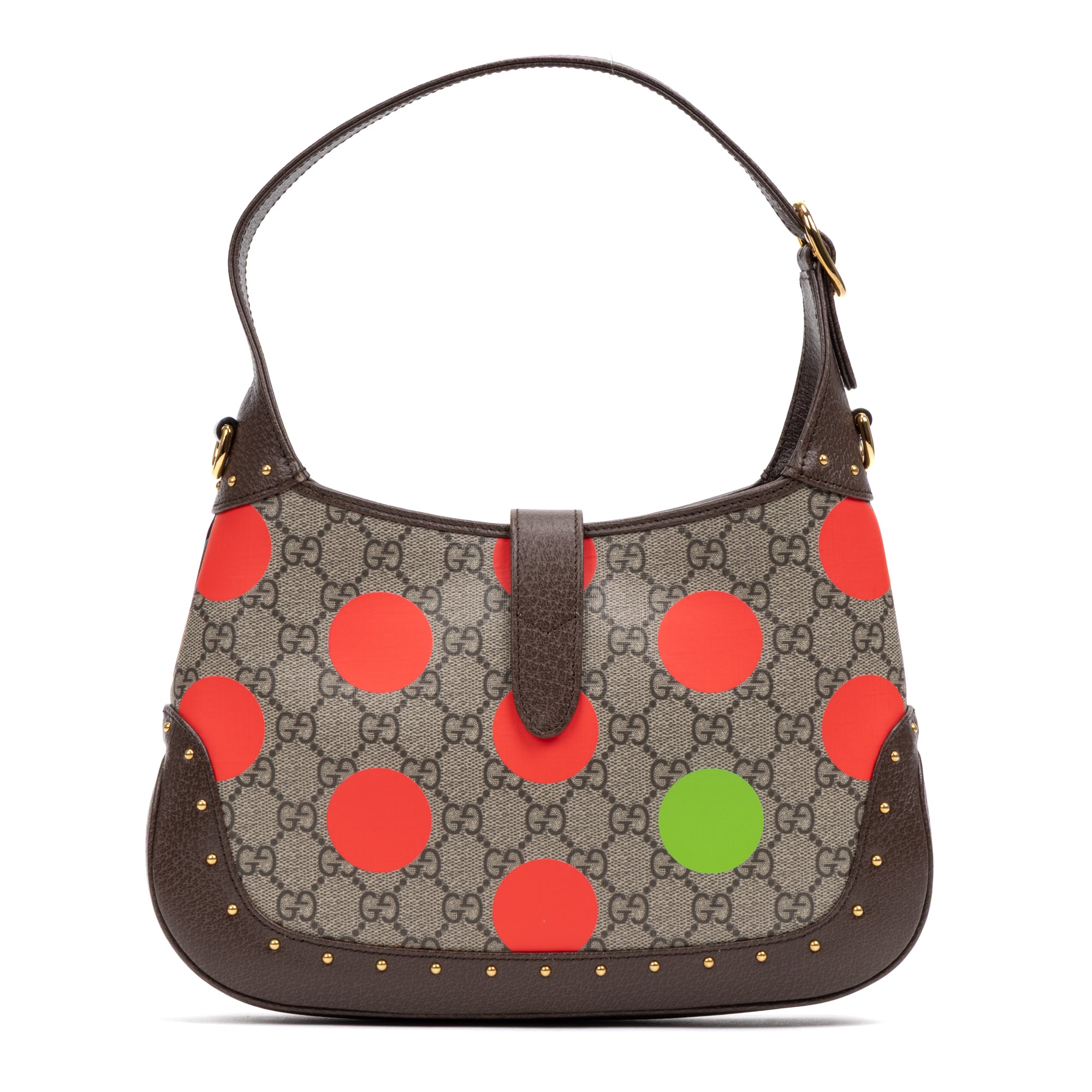 Handbag Jackie 1961 Hobo Brown Studded Printed Supreme Coated Canvas