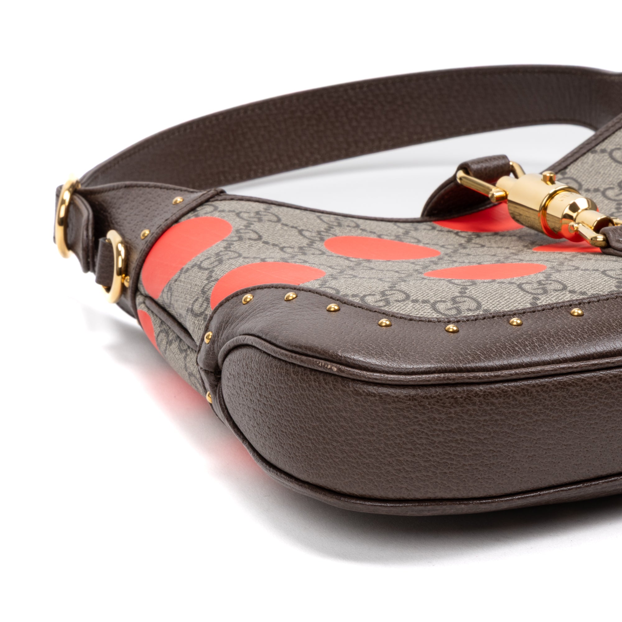 Handbag Jackie 1961 Hobo Brown Studded Printed Supreme Coated Canvas