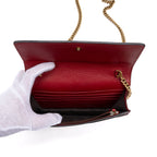 Shoulder Bag Queen Margaret Chain Wallet Beige Web Supreme Coated Canvas