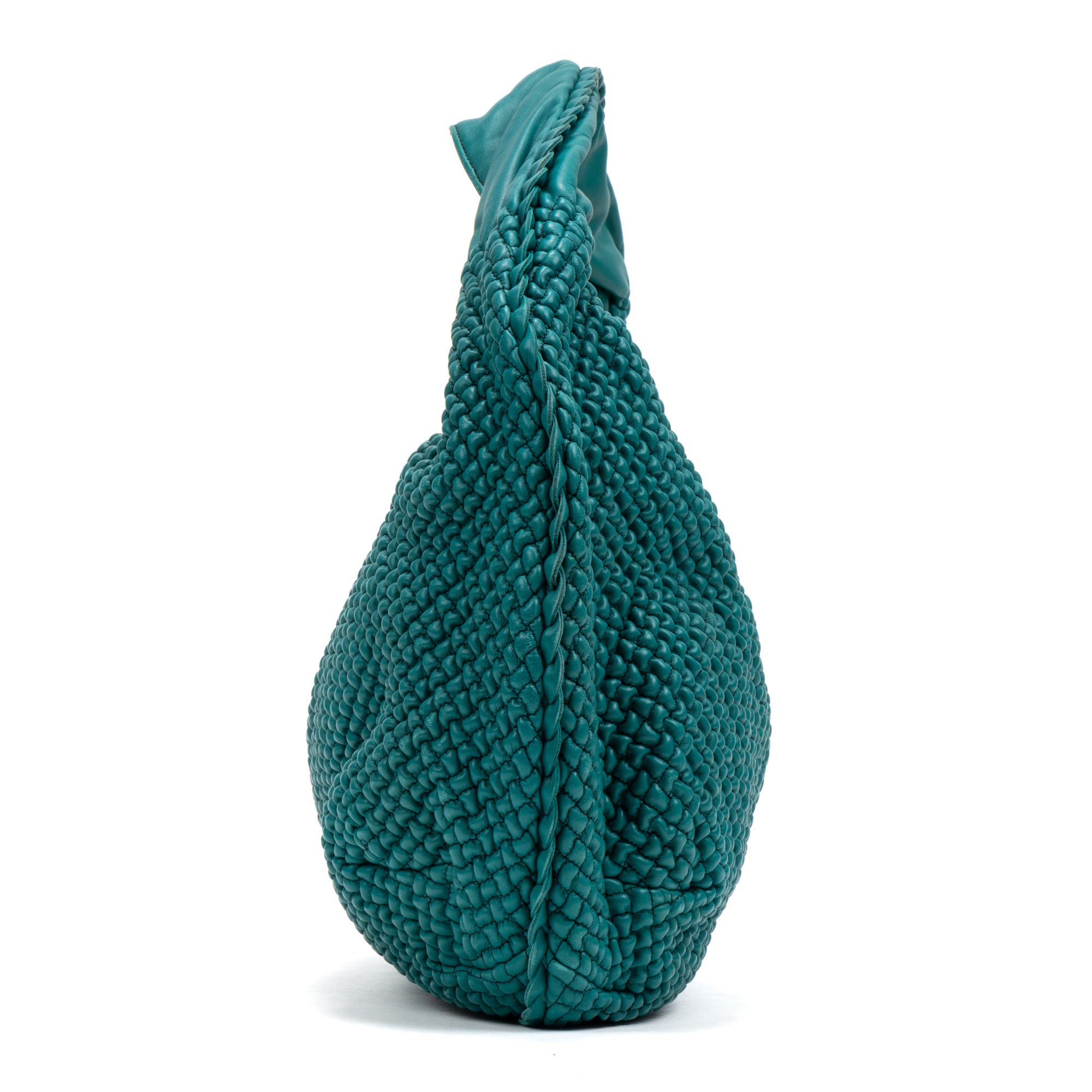 Shoulder Bag Belly Hobo Mini Green Ponza Leather
