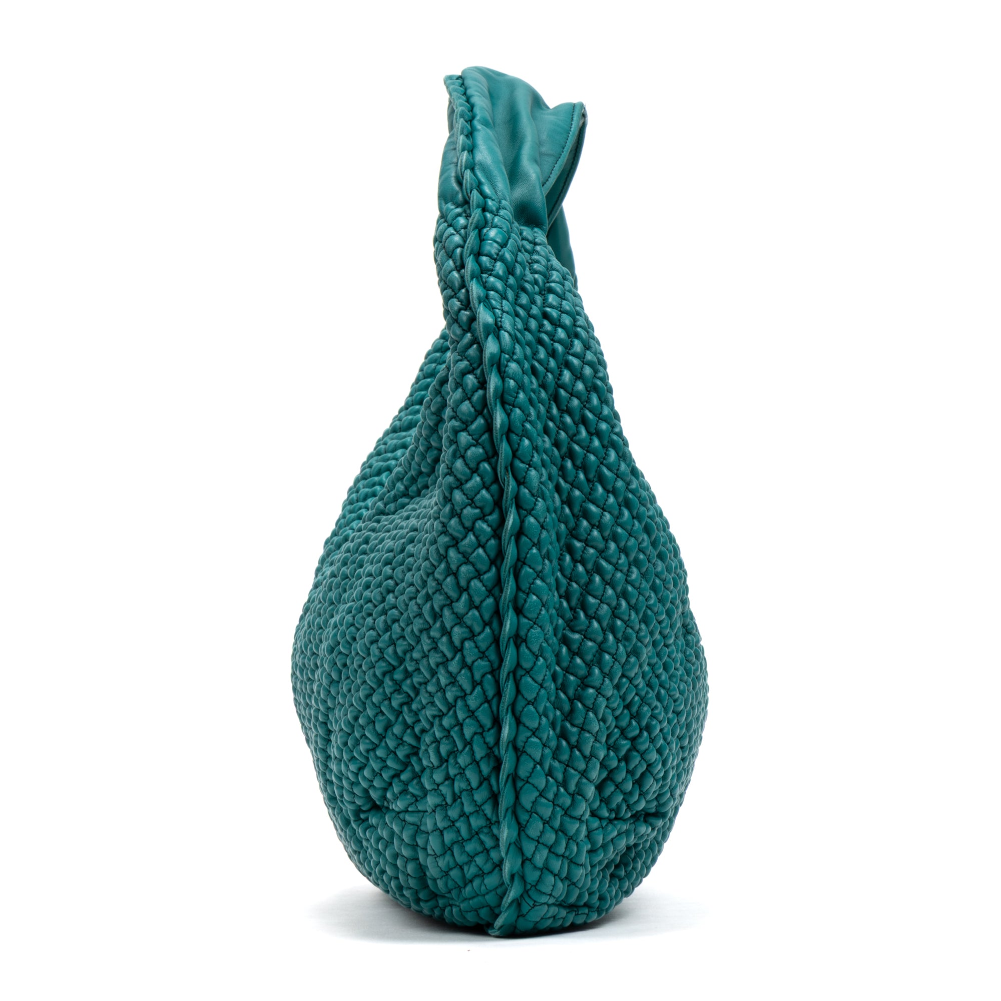 Shoulder Bag Belly Hobo Mini Green Ponza Leather