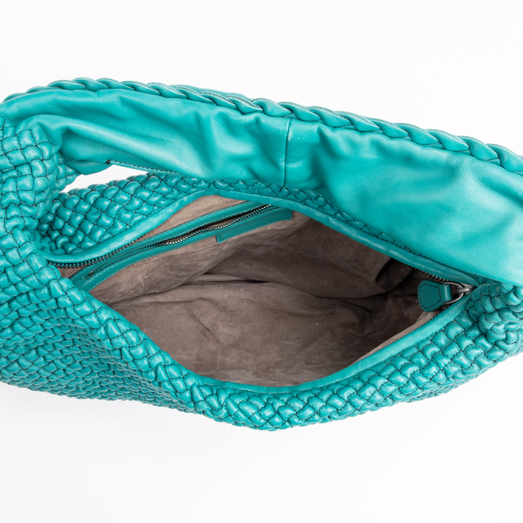 Shoulder Bag Belly Hobo Mini Green Ponza Leather