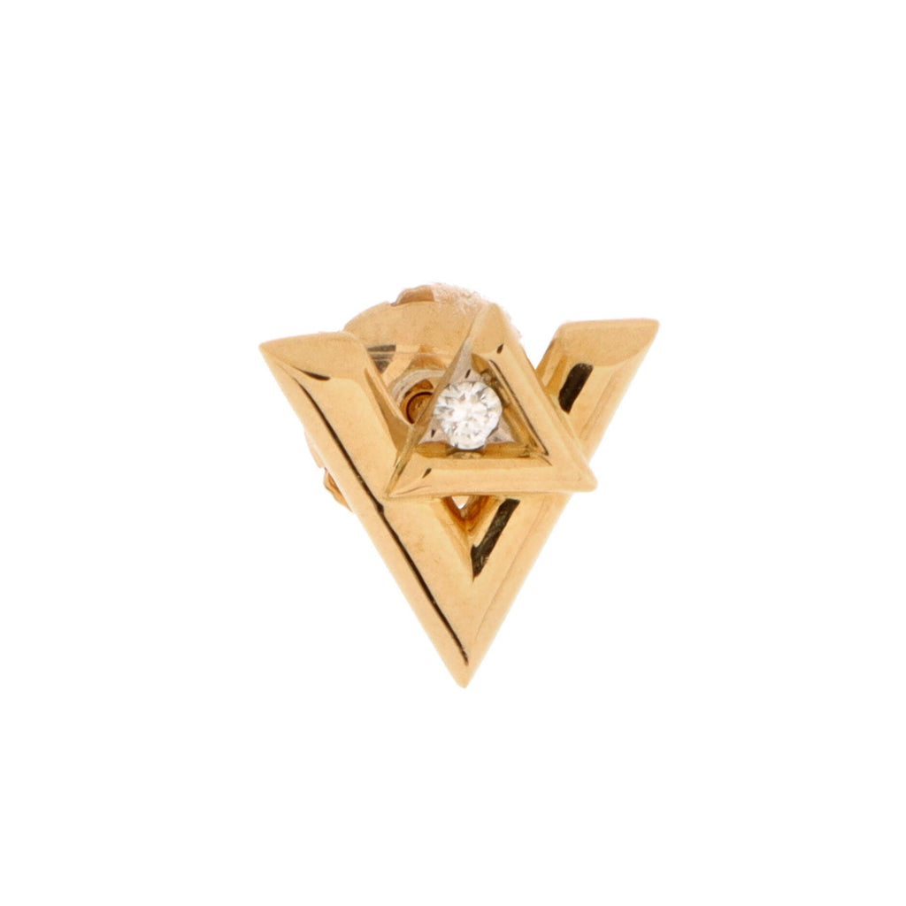 Earrings Diamonds Volt One Stud Earrings Gold 18K Yellow Gold/approx.0.04ct. Diamonds