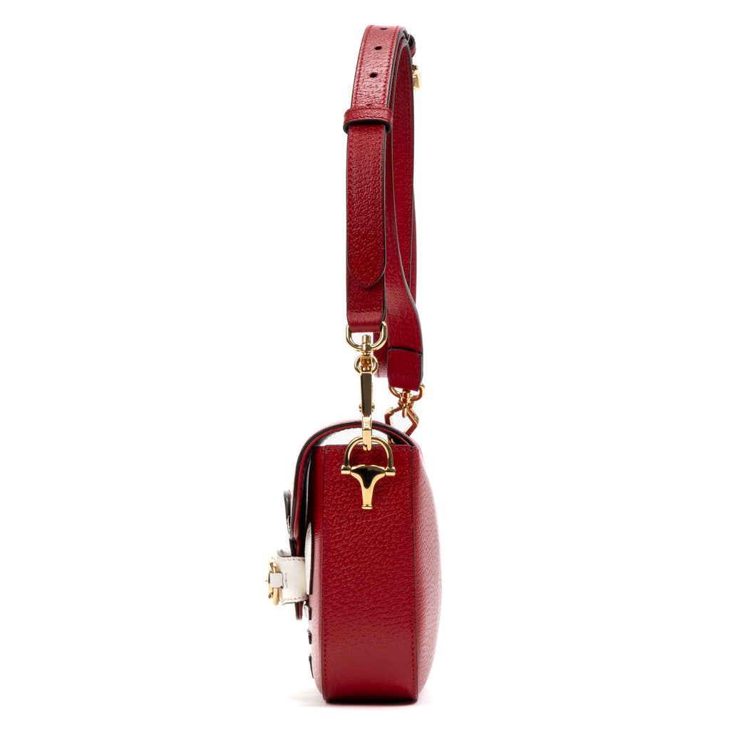 Shoulder Bag Adidas Horsebit 1955 Mini Red Calfskin Leather