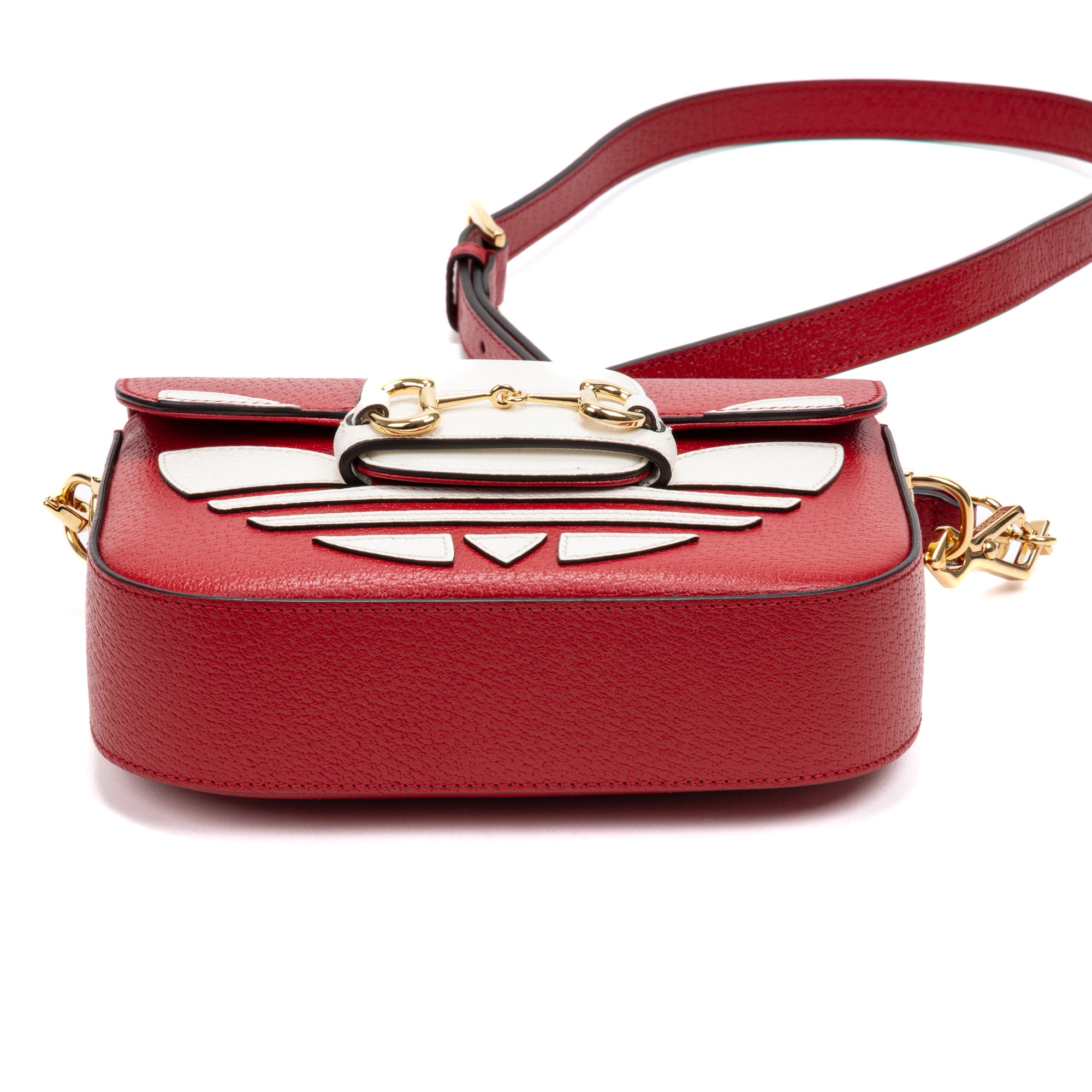 Shoulder Bag Adidas Horsebit 1955 Mini Red Calfskin Leather