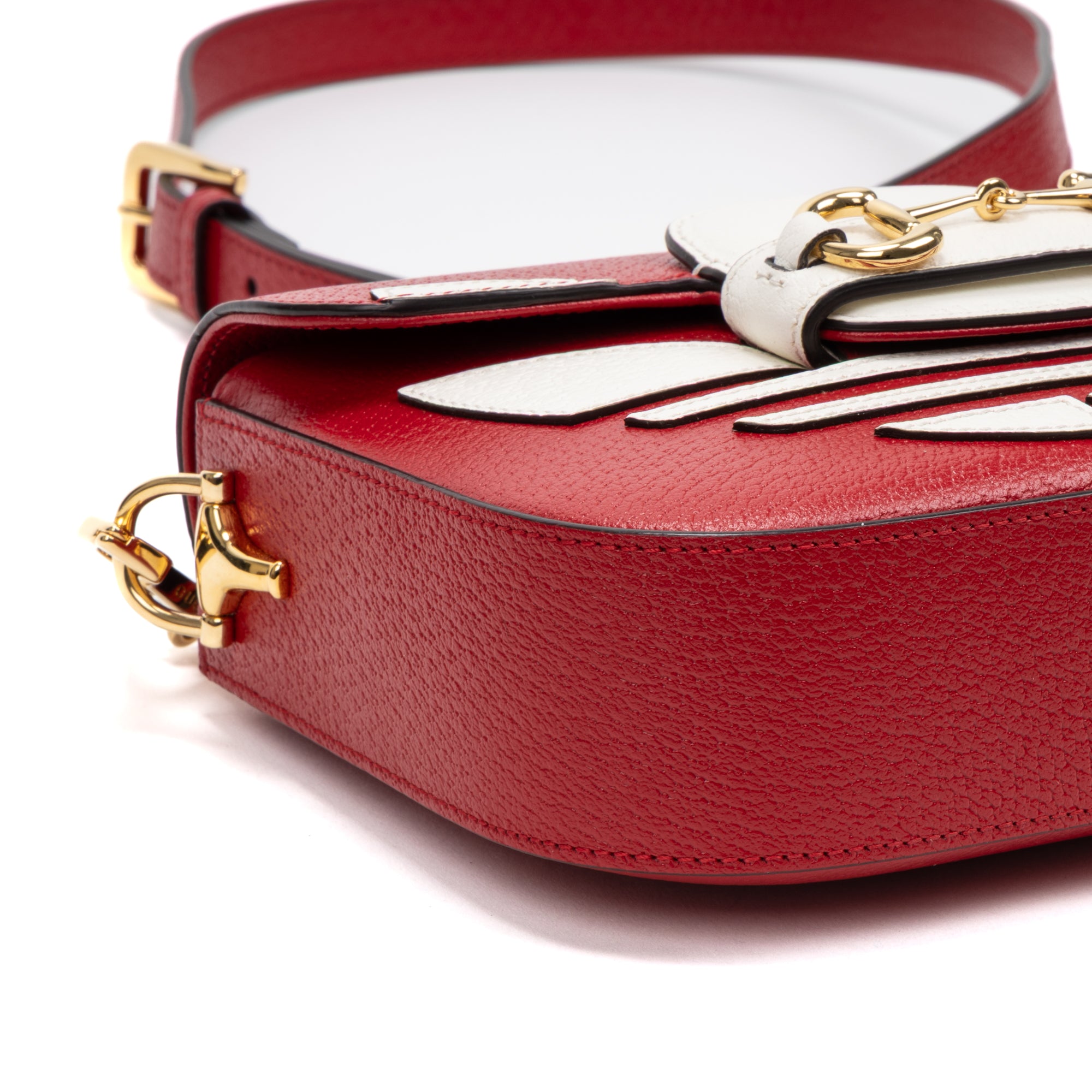 Shoulder Bag Adidas Horsebit 1955 Mini Red Calfskin Leather