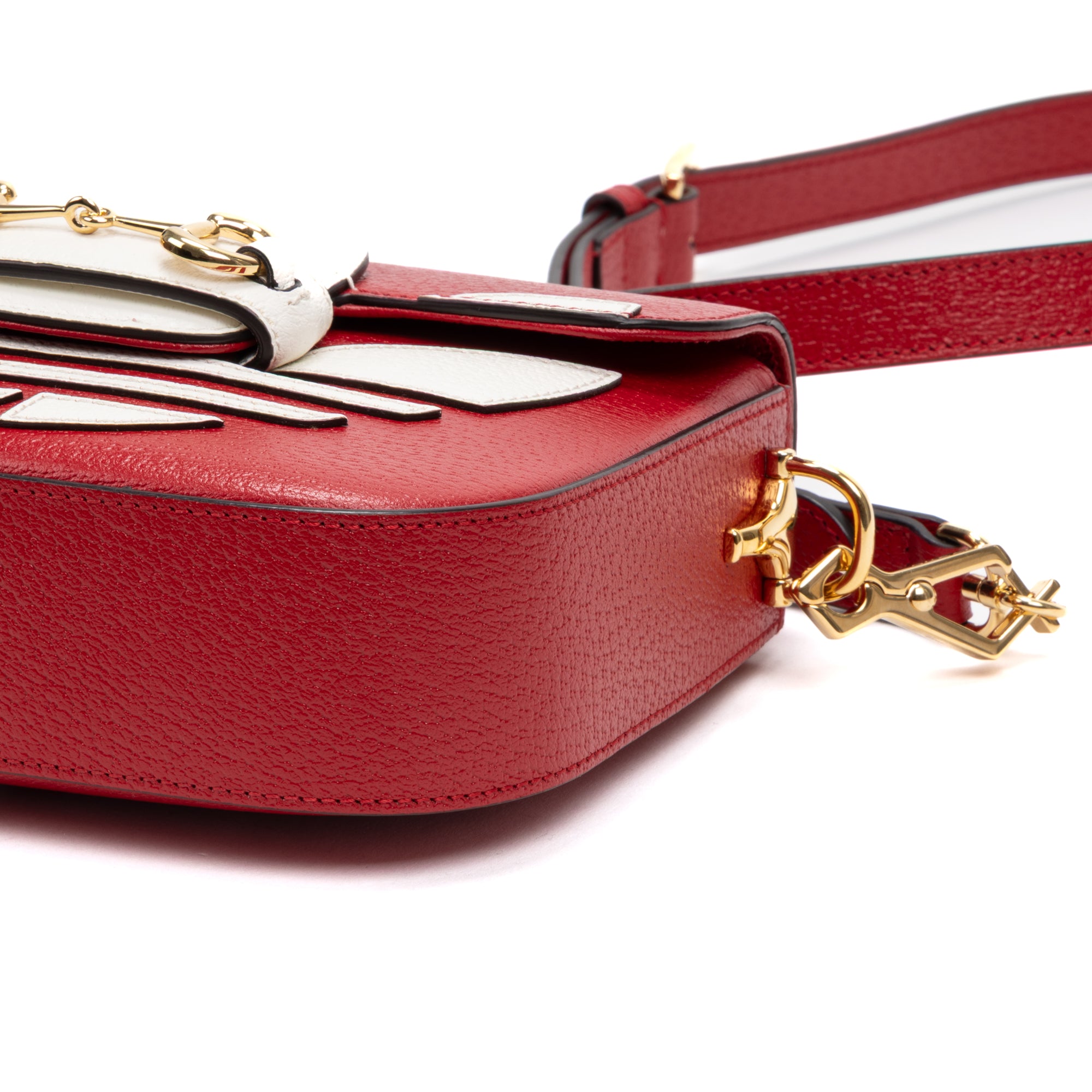 Shoulder Bag Adidas Horsebit 1955 Mini Red Calfskin Leather