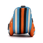 Shoulder Bag Triangle Logo Zip Crossbody Orange Printed Canvas