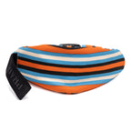 Shoulder Bag Triangle Logo Zip Crossbody Orange Printed Canvas