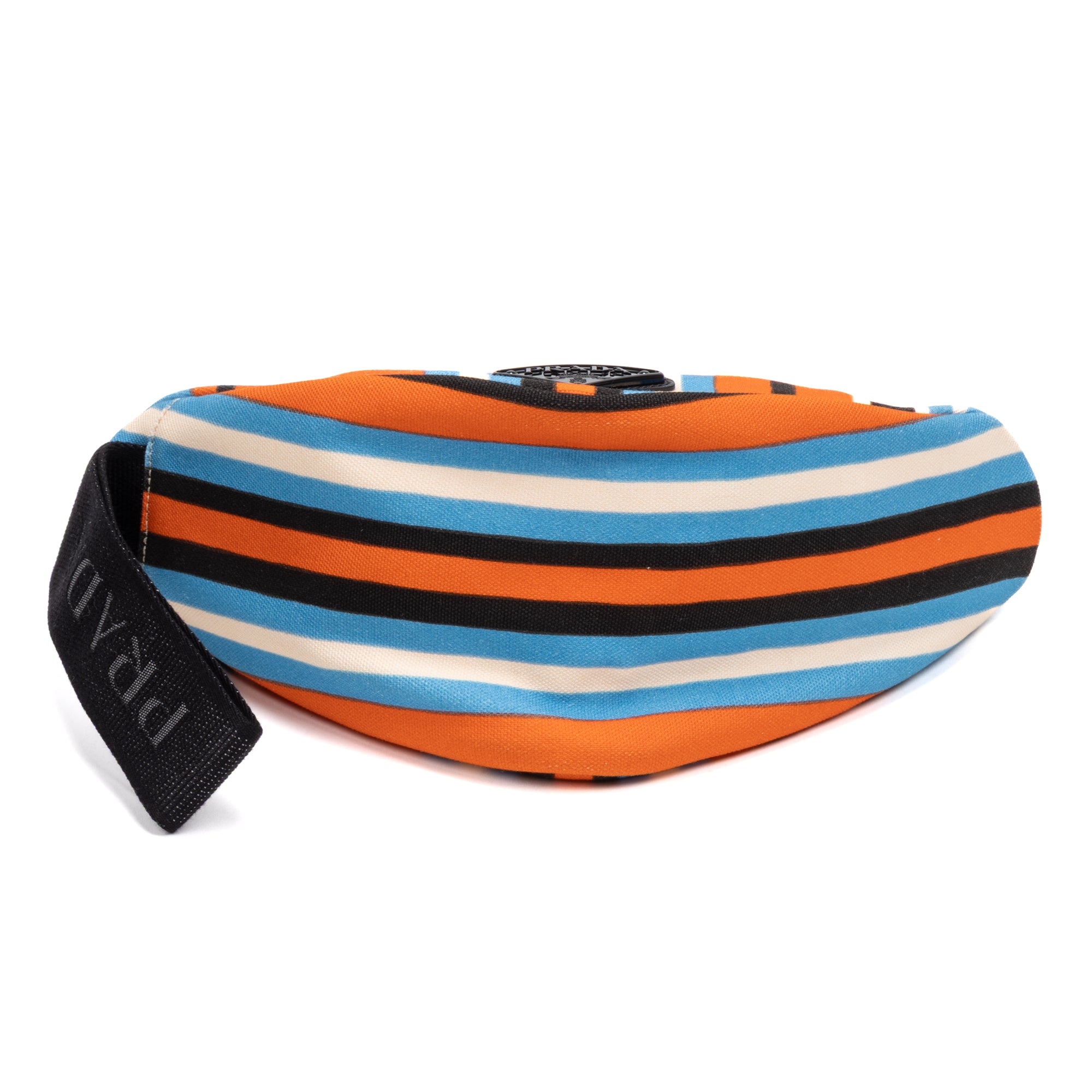 Shoulder Bag Triangle Logo Zip Crossbody Orange Printed Canvas