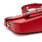 Shoulder Bag 1955 Horsebit Assymetric Small Red Calfskin Leather